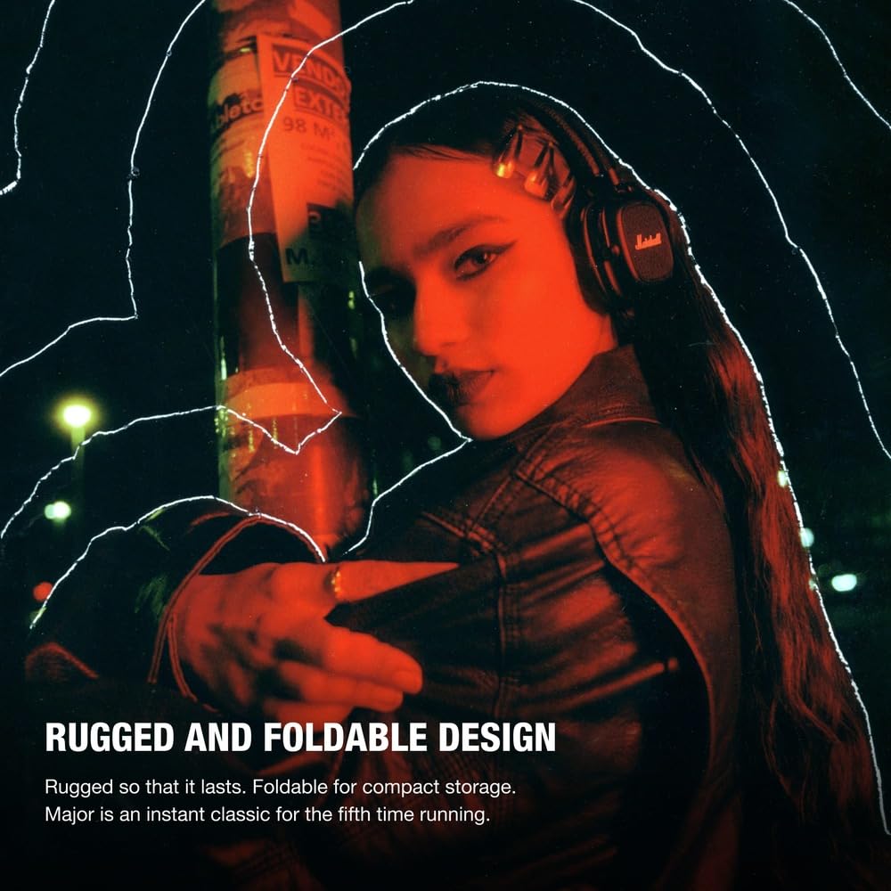 marshall-major-v-cuffie-wireless-bluetooth-100-ore-di-riproduzione-piega-pulsant image 4