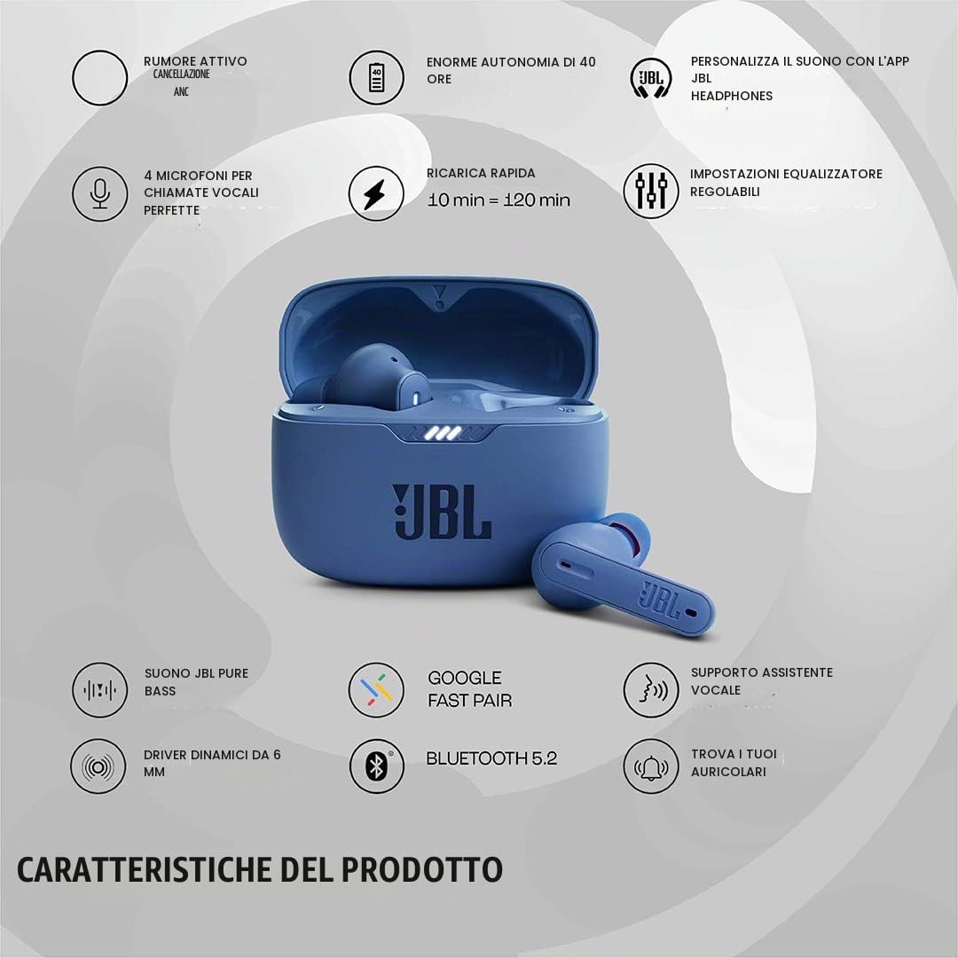 jbl-tune-230-nc-tws-auricolari-true-wireless-con-cancellazione-del-rumore-blu image 2