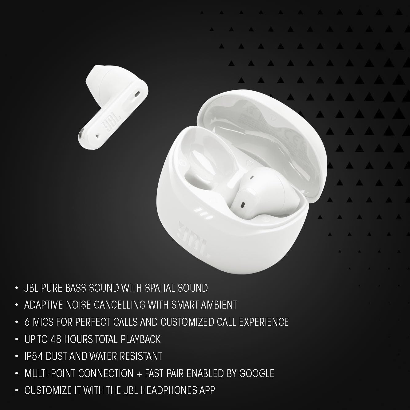 jbl-tune-flex-2-auricolari-true-wireless-con-anc-bluetooth-5-3-ip54-nero-ghost image 3