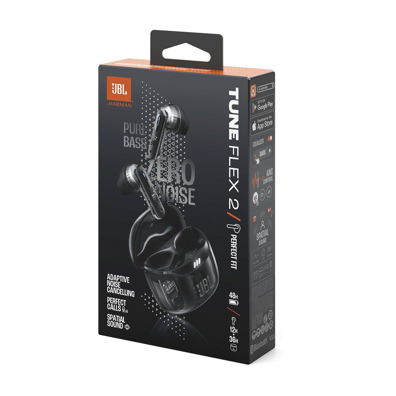 jbl-tune-flex-2-auricolari-true-wireless-con-anc-bluetooth-5-3-ip54-nero-ghost image 8