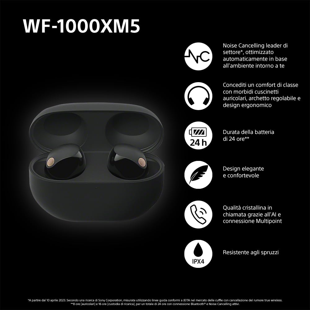 sony-wf-1000xm5-cuffie-true-wireless-con-noise-cancelling-bluetooth-multipoint-r image 7