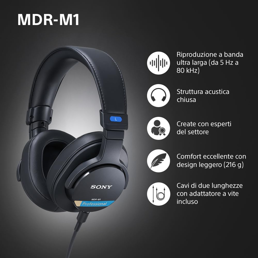 sony-mdr-m1-studio-cuffie-cablate-monitor-reference image 2