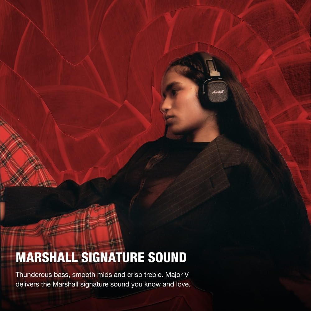 marshall-major-v-cuffie-wireless-bluetooth-100-ore-di-riproduzione-piega-pulsant image 2