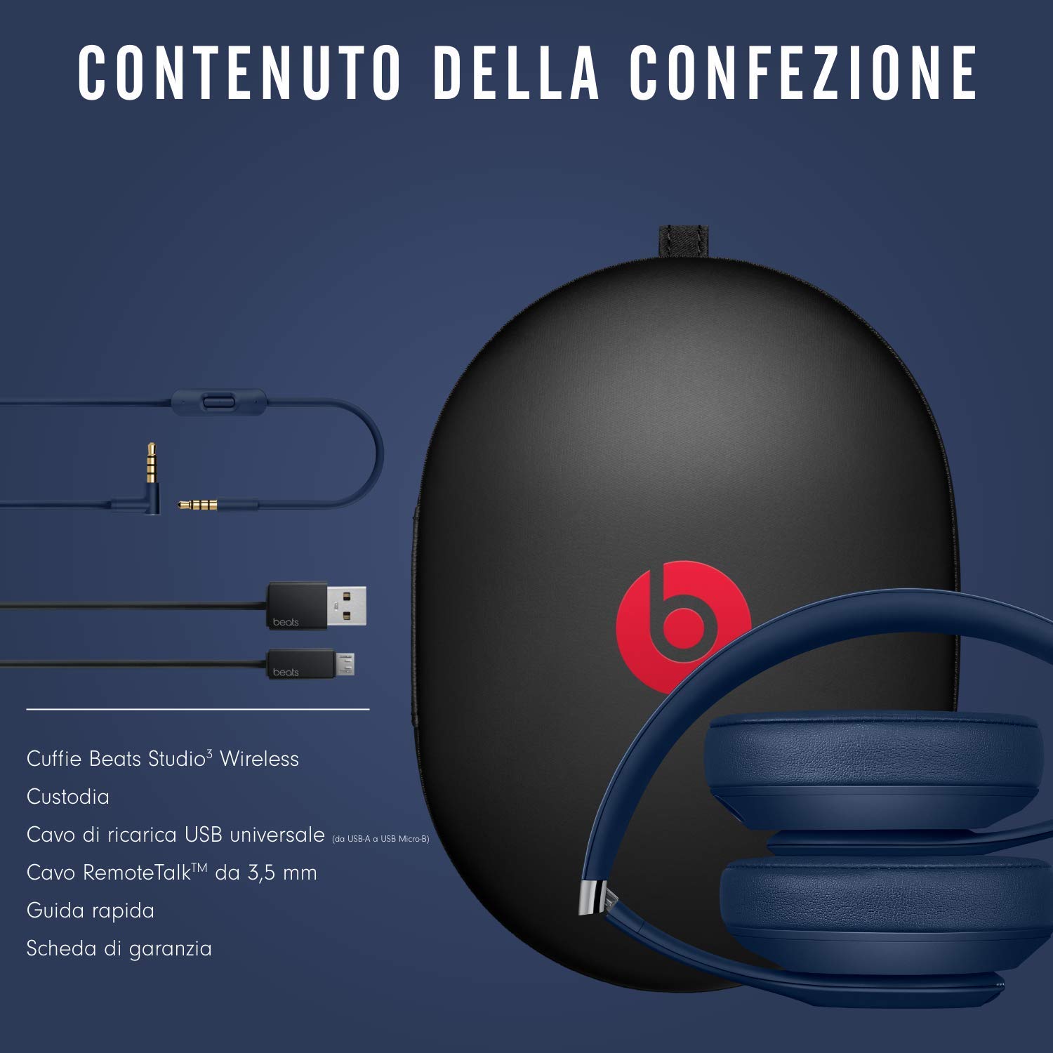 beats-studio3-wireless-cuffie-over-ear-con-pure-anc-chip-apple-w1-bluetooth-clas image 7