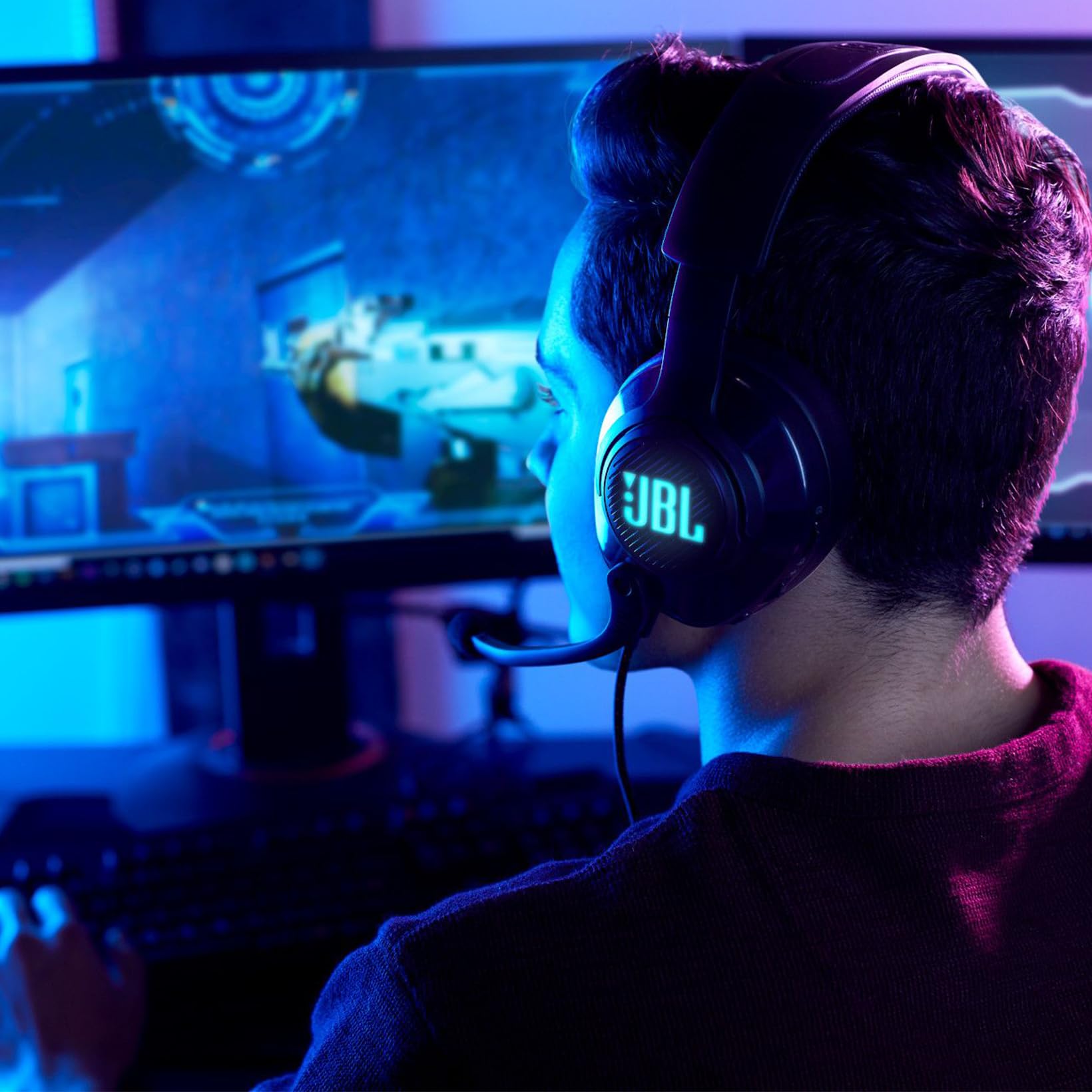 jbl-quantum-400-cuffie-gaming-over-ear-usb-con-surround-microfono-con-voice-focu image 8