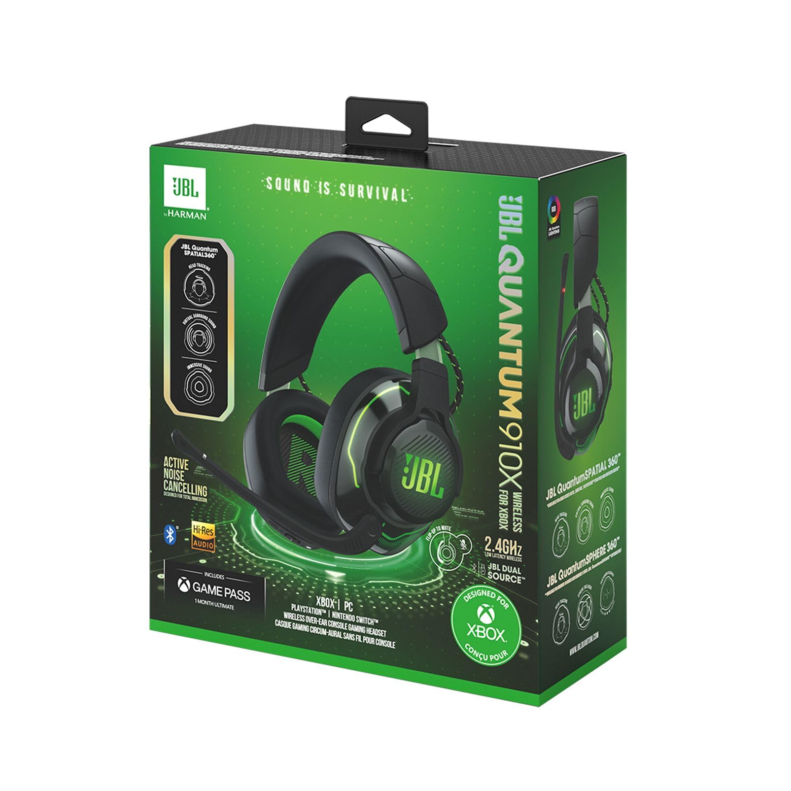 jbl-quantum-910x-cuffie-gaming-wireless-over-ear-per-xbox-nero-bluetooth-anc-hea image 8