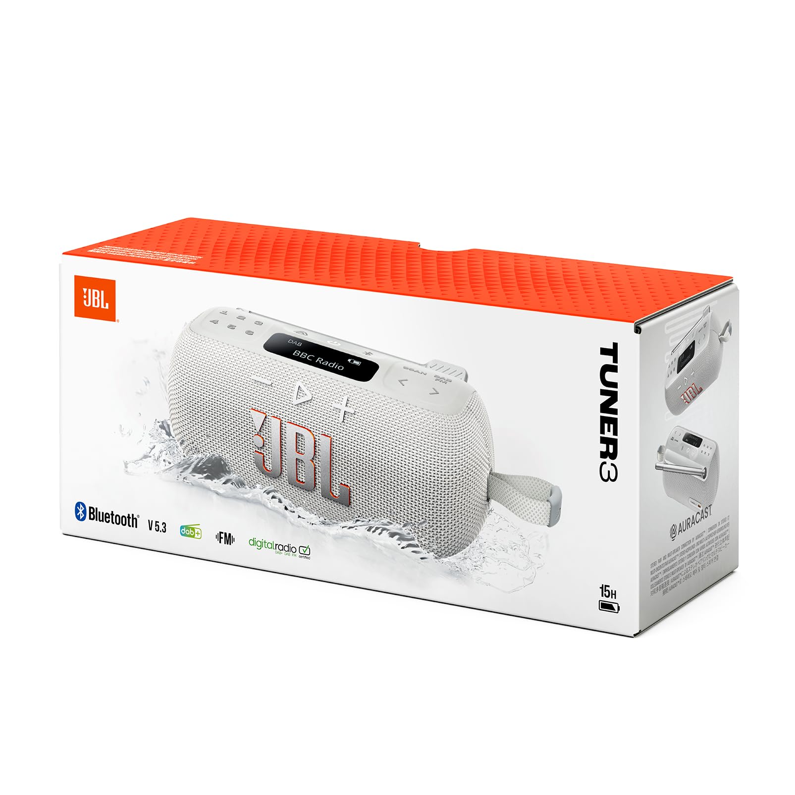 jbl-tuner-3-radio-bluetooth-portatile-dab-dab-fm-bianco image 2