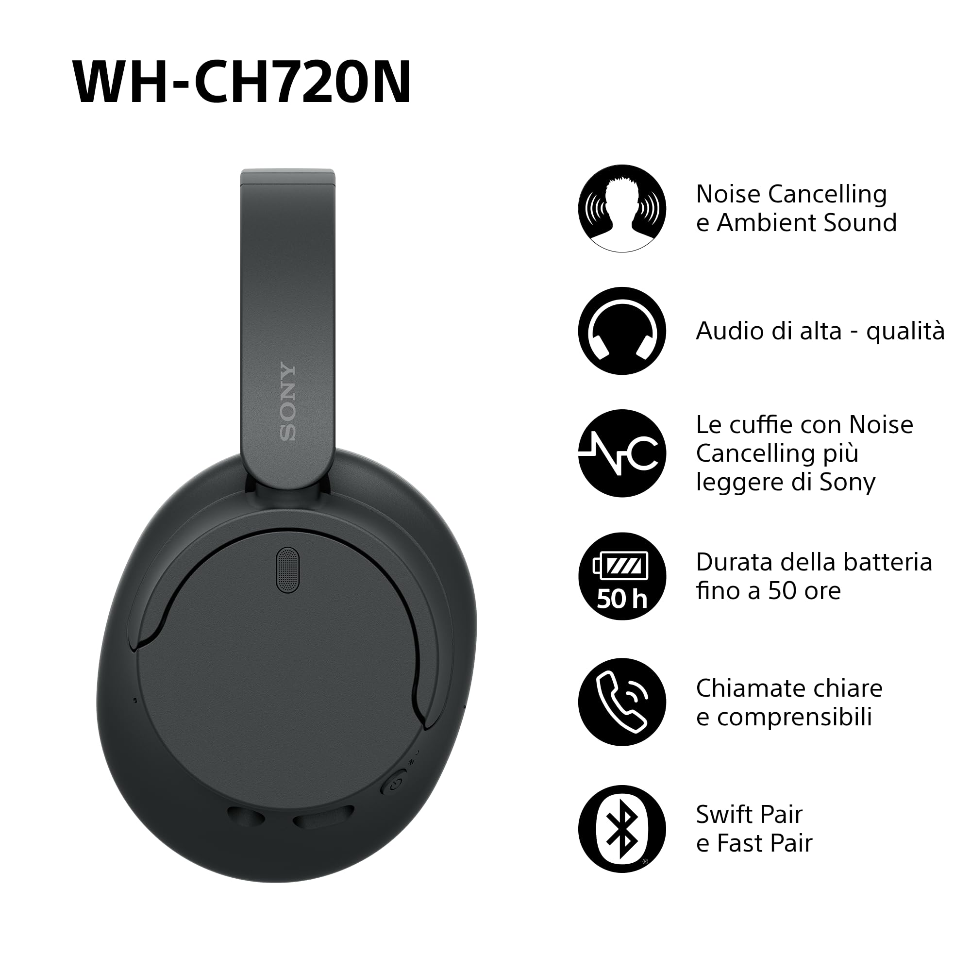 sony-wh-ch720n-cuffie-wireless-noise-cancelling-multipoint-35h-batteria-ricarica image 3
