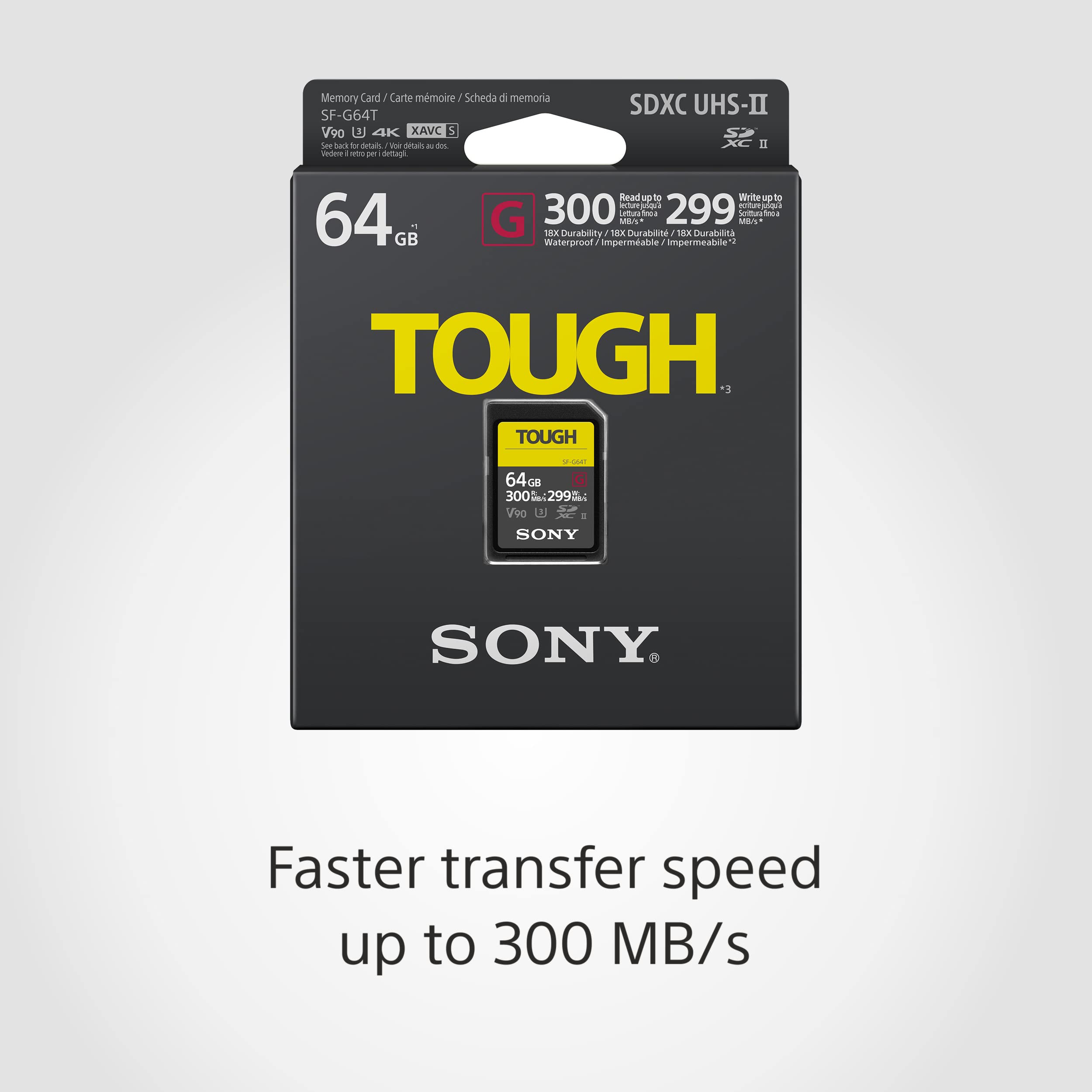 sony-scheda-di-memoria-sdxc-serie-g-tough-64-gb-uhs-ii-v90-300-mb-s-in-lettura-e image 3