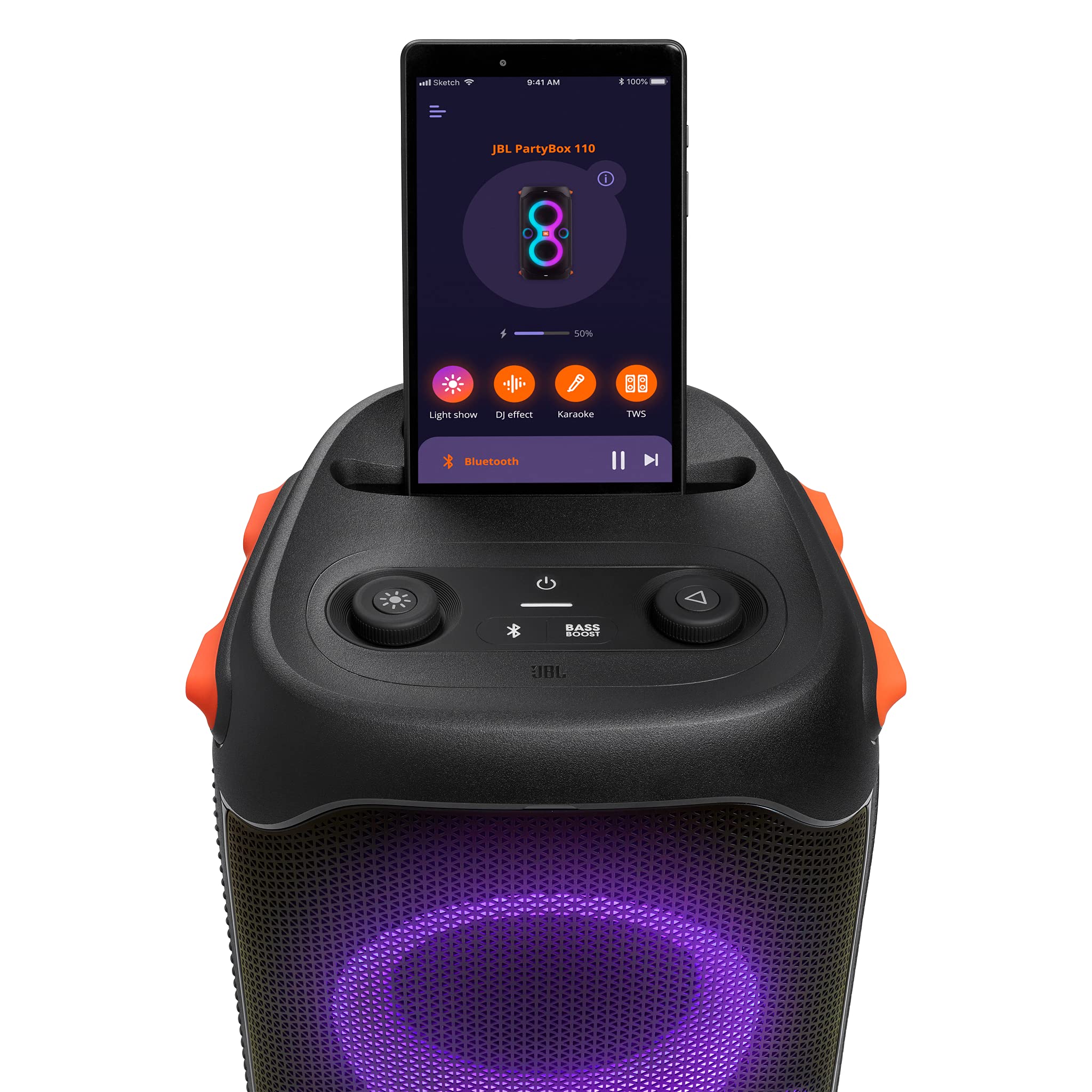 jbl-partybox-110-speaker-wireless-bluetooth-portatile-ipx4-con-luci-dinamiche-in image 2